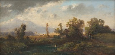 Landschaft mit Fischer von Laszlo Mednyanszky